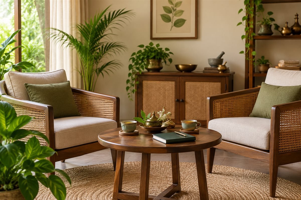 Private Ayurvedic consultation room
